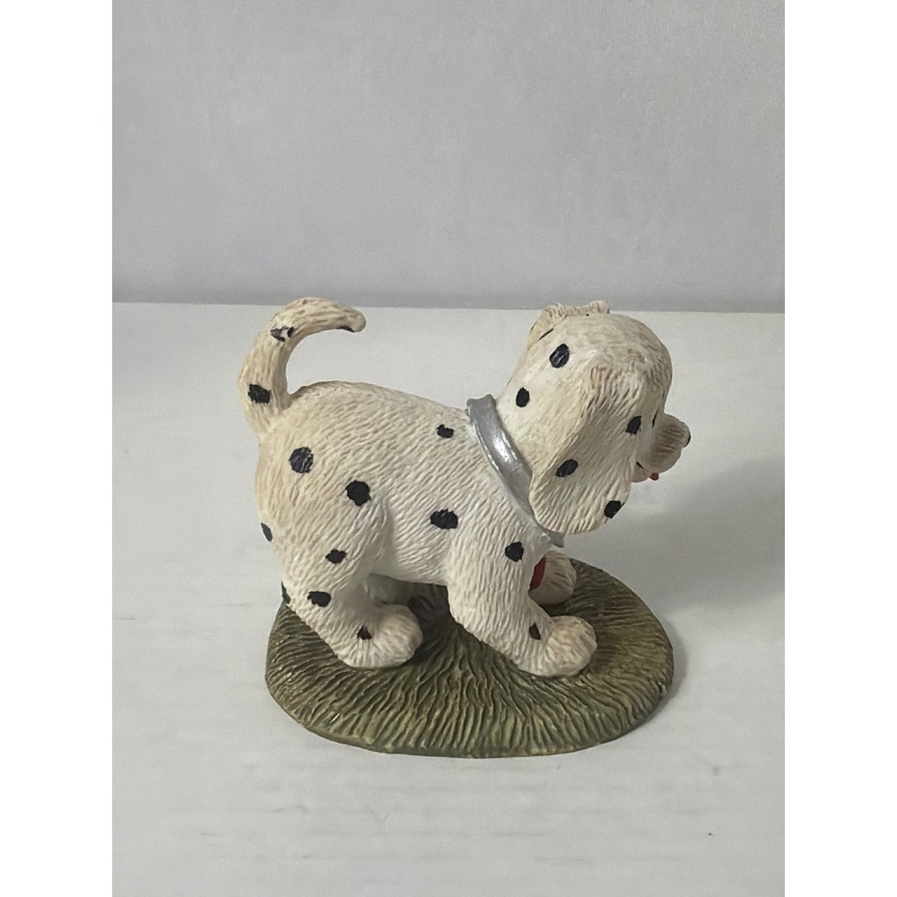 Vintage Dalmatian Puppy Dog Figurine Spotted Resin Small Animal Decor - Picture 4 of 9